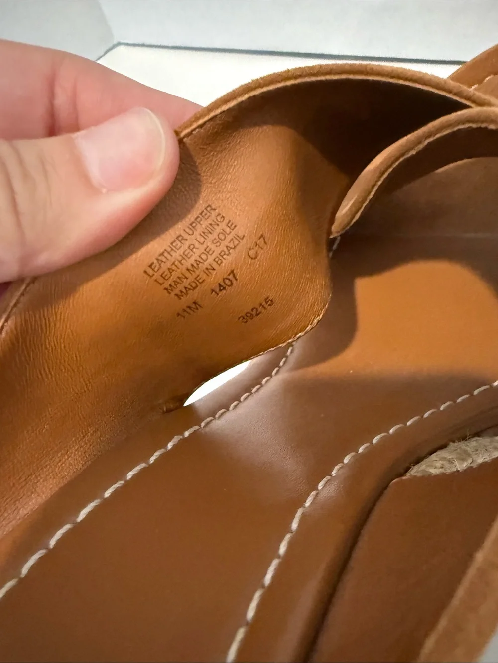 Tory Burch Bailey Espadrille Wedge Sandals 11 Brown Suede Gold Logo High Wedge